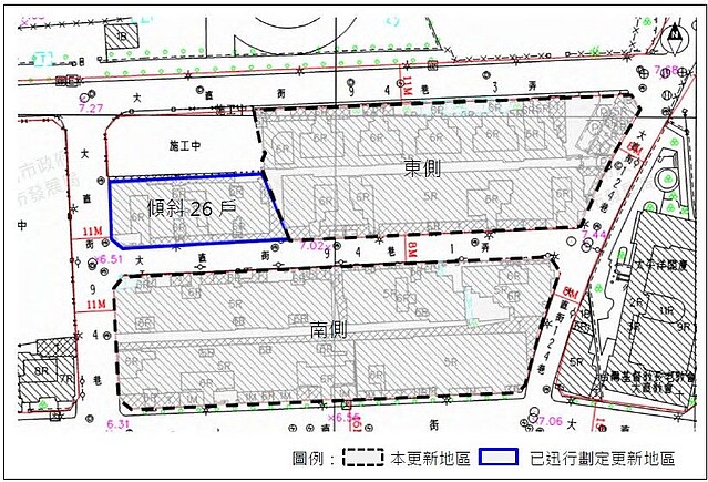 基泰大直更新地區位置示意圖。資料來源：北市都更處